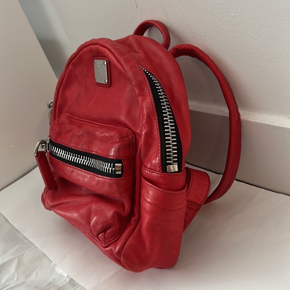 Red Mcm Mini Backpack - image 2